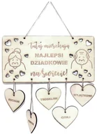 Dzień Babci i Dzień Dziadka - Zawieszka na dzień babci i dziadka z sercami - miniaturka - grafika 1