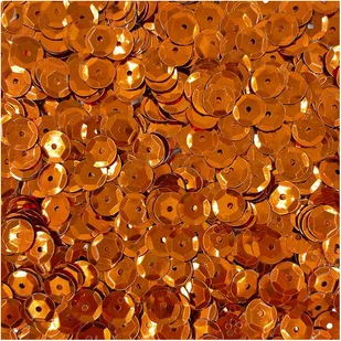 Cekiny okrągłe metaliczne 9mm 15g - Loveart - pomarańczowe - Dekoratorstwo - miniaturka - grafika 1