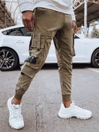 Spodnie męskie - Spodnie męskie bojówki beżowe Dstreet UX4305-XL - miniaturka - grafika 1