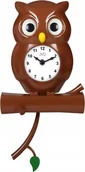 Wyposażenie pokoiku dziecięcego - JVD Zegar ścienny JVD HE21.3 dziecięcy z wahadłem sowa 20x40 cm . - miniaturka - grafika 1