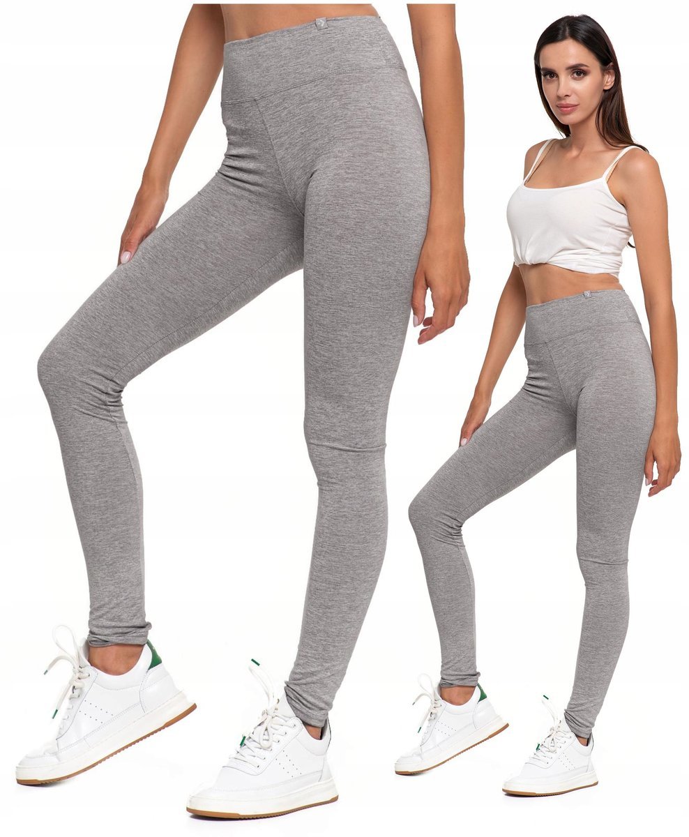 Legginsy Damskie Klasyczne Getry Gładkie Kryjące Wysoki Stan MORAJ S/M