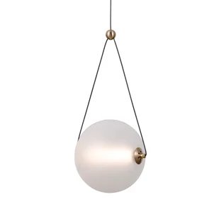Lampa wisząca Rastia PND-34361-M-HBR-OPAL Italux LED 9W 3000K biała złota - Lampy sufitowe - miniaturka - grafika 1