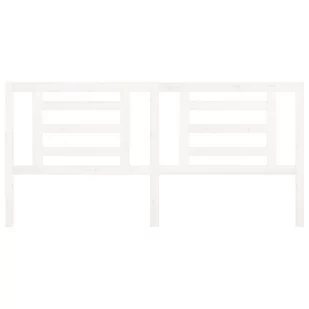 Lumarko Wezgłowie łóżka, białe, 206x4x100 cm, lite drewno sosnowe - Inne meble do sypialni - miniaturka - grafika 4