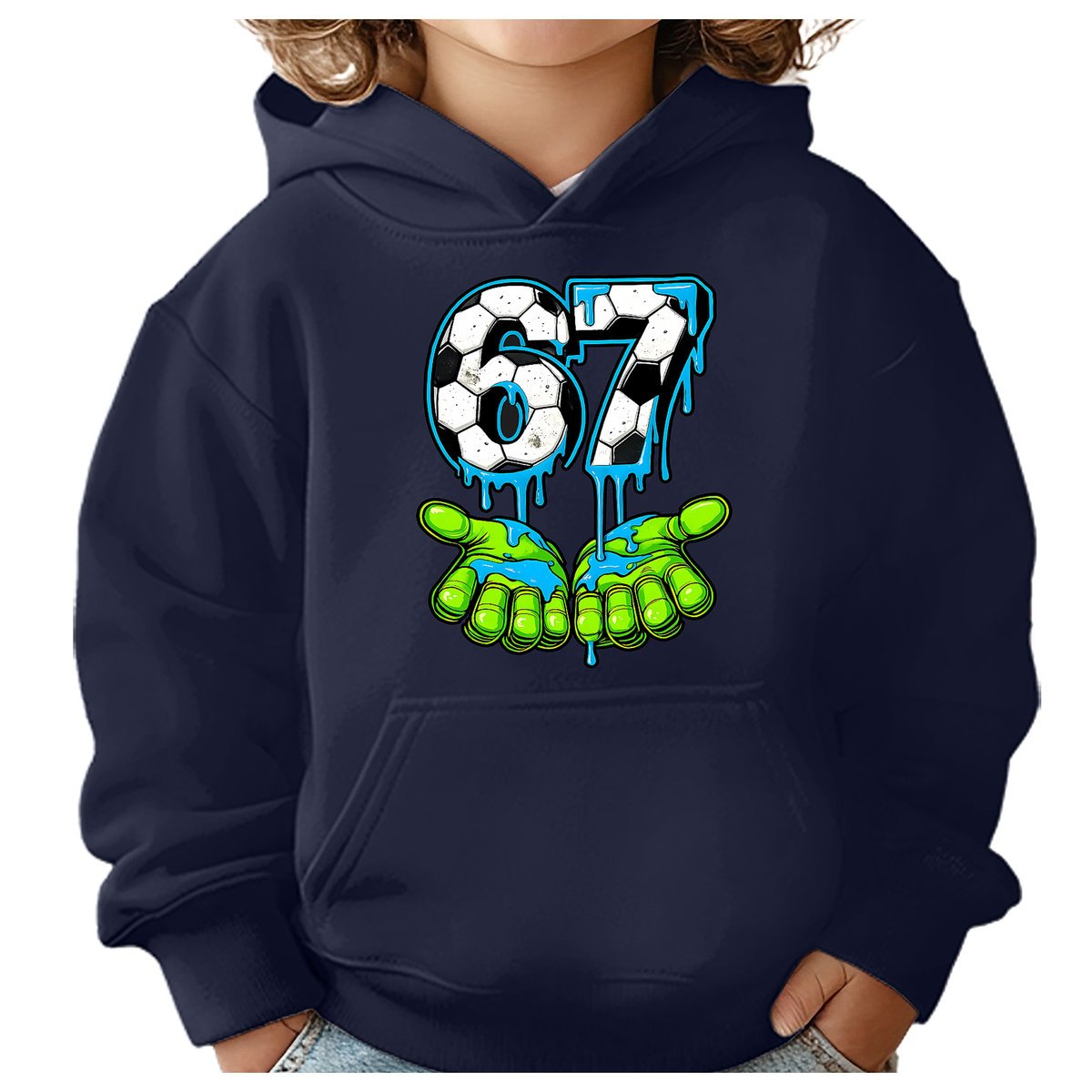 BLUZA DZIECIĘCA Z KAPTUREM 67 SIX SEVEN PIŁKA VIRAL 146-152 PREZENT