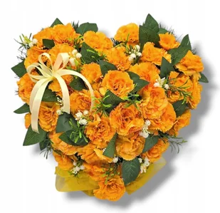 DUŻE SERCE XL STROIK NA CMENTARZ GRÓB NAGROBNA KOMPOZYCJA KWIATOWA - Sztuczne kwiaty - miniaturka - grafika 1