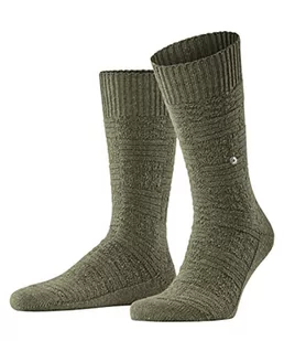 Burlington Skarpety męskie Structure Boot z ocieplającą mieszanką materiałów, zielony (Oliv Melange 7328), 46 EU - Skarpetki męskie - miniaturka - grafika 1