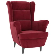 Fotele - Fotel aksamitowy - 78x90x96,5 cm, winna czerwień / AAALOE - miniaturka - grafika 1