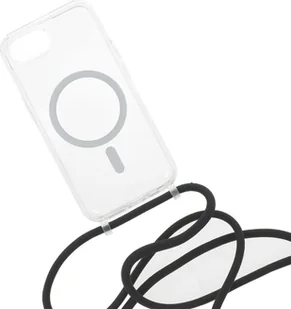 Etui na telefon komórkowy ze smyczą do iPhone SE 2025, Fixed MagPure Neck z MagSafe, półprzezroczysty czarny - Etui i futerały do telefonów - miniaturka - grafika 1