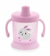 Kubki dla dzieci - Canpol 31/300 Kubek Niekapek 200Ml Bunny & Company Różowy - miniaturka - grafika 1