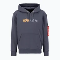 Bluzy męskie - Bluza męska Alpha Industries Alpha Label grey/black - miniaturka - grafika 1