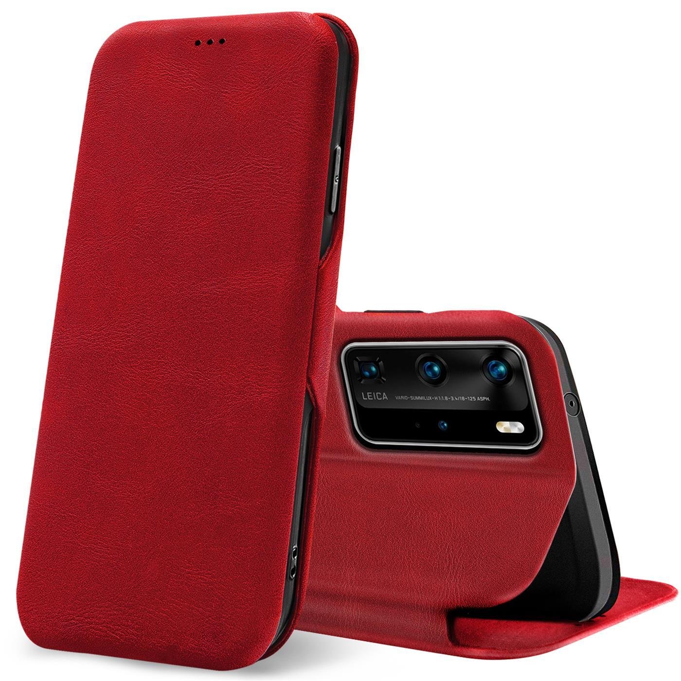Etui z klapką dla Huawei P40 Pro Etui Book Cover Etui na telefon komórkowy z miejscem na kartę Etui ochronne Premium