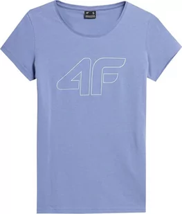 T-shirt damski 4F SS23TTSHF583 - denim XS - Bluzki damskie - miniaturka - grafika 1