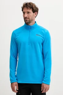 Jack Wolfskin bluza sportowa Taunus kolor niebieski gładka 1709522 - Bluzy męskie - miniaturka - grafika 1