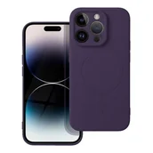 Etui i futerały do telefonów - OEM Futerał silicone mag cover do iphone 14 pro ciemny fioletowy - miniaturka - grafika 1