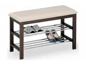 Pufy i podnóżki - Stojak Na Buty Z Siedziskiem ST3 Wenge 2-Rzędowy - miniaturka - grafika 1