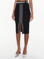 Spódnice - KARL LAGERFELD Spódnica ołówkowa 221W1325 Czarny Slim Fit - miniaturka - grafika 1