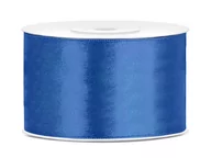 Pasmanteria - PartyDeco Tasiemka satynowa, niebieska kobaltowa, 38 mm / 25 m TS38-074R - miniaturka - grafika 1