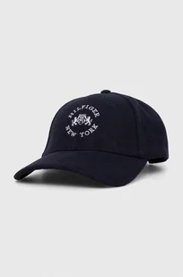 Tommy Hilfiger czapka z daszkiem kolor granatowy z aplikacją - Czapki damskie - miniaturka - grafika 1