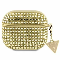 Akcesoria do słuchawek - Guess GUA3HDGTPD AirPods 3 cover złoty/gold Rhinestone Triangle Charm - miniaturka - grafika 1