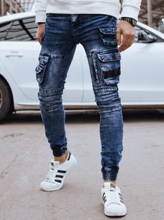 Spodnie męskie jeansowe bojówki niebieskie Dstreet UX4327-30/44 - Spodnie męskie Spodnie męskie jeansowe bojówki niebieskie Dstreet UX4327-30/44 - Spodnie męskie - miniaturka - grafika 1