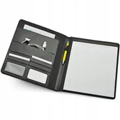 Teczki i aktówki - Teczka Konferencyjna Z Ekoskóry + Notes A4 - miniaturka - grafika 1