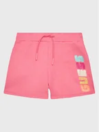 Spodenki damskie - Guess Szorty sportowe J3GD21 FL04P Różowy Relaxed Fit - miniaturka - grafika 1