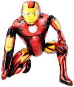Balony i akcesoria - Balon Foliowy Hel Chodzący Iron-Man Urodziny Duży - miniaturka - grafika 1