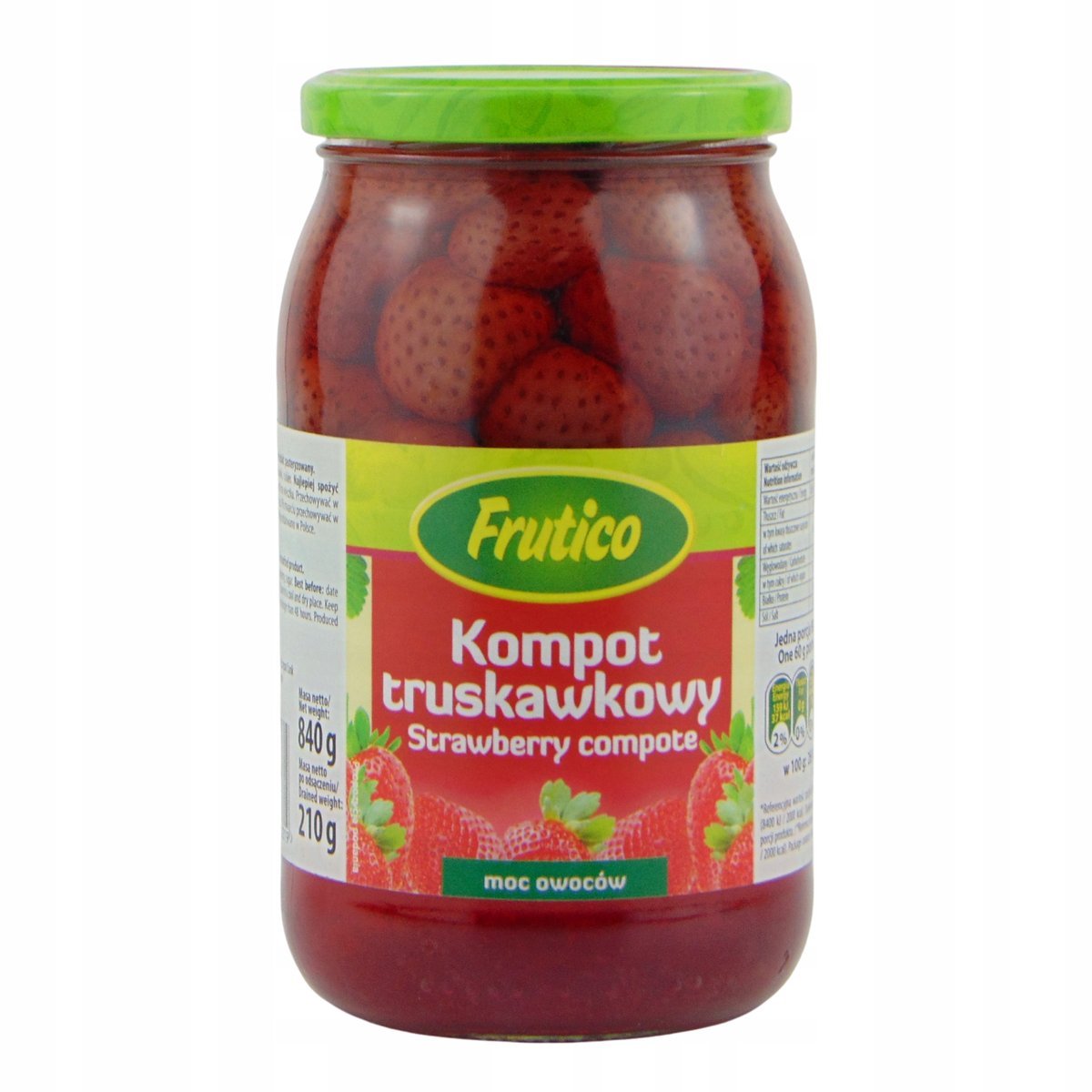 KOMPOT TRUSKAWKOWY FRUTICO WYSOKA JAKOŚĆ 840G