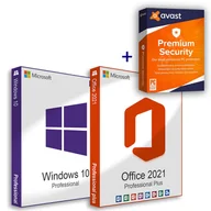 Systemy operacyjne - Microsoft Windows 10 Pro (OEM) + Office 2021 Professional Plus (Aktywacja online) + Avast Premium Security (1 urządzenie / 1 rok) - miniaturka - grafika 1