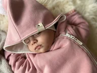 Kombinezony dla dzieci - Kombinezon dziecięcy bawełniany GOTS - brudny róż - miniaturka - grafika 1