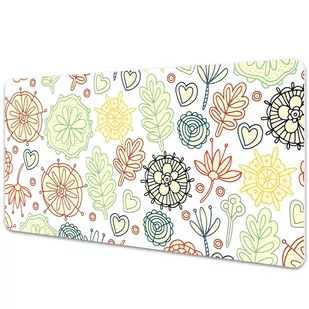 Podkładka na całe biurko Kwiaty i Serca 100x50 cm - Podkładki na biurko - miniaturka - grafika 1