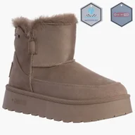 Botki damskie - Botki Damskie BIG STAR Beżowe Śniegowce Za kostkę Buty Ocieplane SS274117 Beżowy 41 - miniaturka - grafika 1