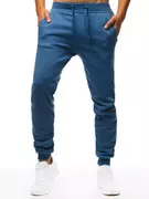 Spodnie męskie - Spodnie męskie dresowe niebieskie Dstreet UX3370 - miniaturka - grafika 1