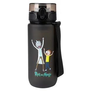Butelka plastikowa SOXO Rick i Morty 600 ml Czarny - Shakery i bidony sportowe - miniaturka - grafika 1