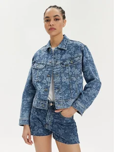Lee Kurtka jeansowa Rider 112349588 Niebieski Slim Fit - Kurtki damskie - miniaturka - grafika 1