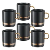 Kubki - Zestaw kubków 340 ml 6 szt gaja black villa italia - miniaturka - grafika 1