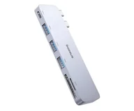 Huby USB - Baseus 6w1 UltraJoy 2xUSB-C - USB-C, 3xUSB, SD/TF - miniaturka - grafika 1