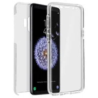 Etui i futerały do telefonów - Etui 360° do Samsunga Galaxy S9 Elastyczny przód i sztywny tył — przezroczyste - miniaturka - grafika 1