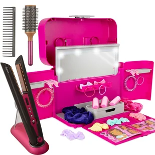 Zestaw Fryzjerski Kuferek Urządzenia Fryzjerskie Toaletka 25 akcesoriów dla dzieci Ultimate styling case - Zabawy w naśladowanie dorosłych - miniaturka - grafika 1