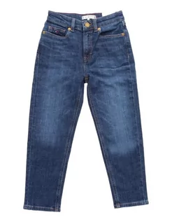 Spodnie i spodenki dla dziewczynek - Spodnie Tommy Hilfiger HR Tapered jeansy dziewczęce-128 - grafika 1