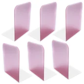 Podpórki do książek - Podpórka do książki z plexi 2mm - gładka różowa 6 szt. - miniaturka - grafika 1