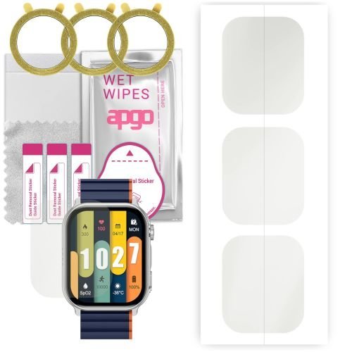 3x folia ochronna hydrożelowa MATOWA do Kieslect Ks Pro - apgo Smartwatch Hydrogel MATTE Protection Ochrona na ekran smartwatcha