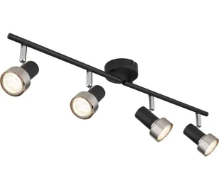 Globo 57917-4N - Oświetlenie punktowe MASON 4xGU10/25W/230V czarny/srebrny - Lampy sufitowe - miniaturka - grafika 1
