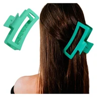 Ozdoby do włosów - Klamra do Włosów Zielona XXL Spinka Francuska Matowa Lekka i Wytrzymała - miniaturka - grafika 1