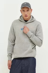 Billabong bluza męska kolor szary z kapturem z nadrukiem - Bluzy męskie - miniaturka - grafika 1