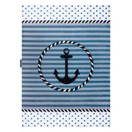 Dywany dla dzieci - Dywan PETIT MARINE KOTWICA MORZE niebieski 160x220 cm - miniaturka - grafika 1
