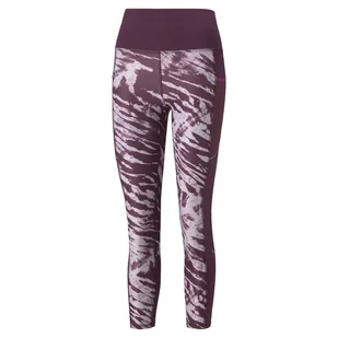 Damskie Legginsy PUMA RUN 5K GRAPHIC HW 7 8 TIGHT W GRAPE WINE 52139412 – Bordowy - Legginsy - miniaturka - grafika 1