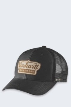 Czapka z daszkiem Carhartt Rugged Flex Twill Mesh Back Script Patch black