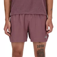 Spodnie sportowe męskie - Spodenki męskie New Balance MS41286LIE - bordowe - miniaturka - grafika 1