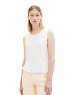 Koszulki i topy damskie - TOM TAILOR Damski 1036793 Top, 10315-Whisper White, L, 10315 - Whisper White, L - miniaturka - grafika 1